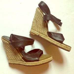 YSL Yves Saint Laurent brown espadrilles size 38